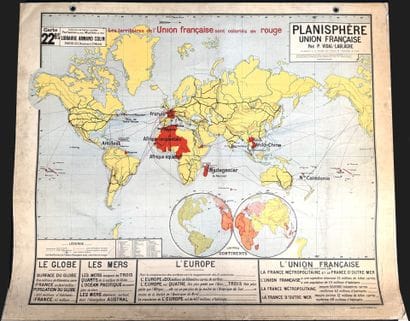 Lot de 5 cartes scolaires en couleurs : L'Italie...