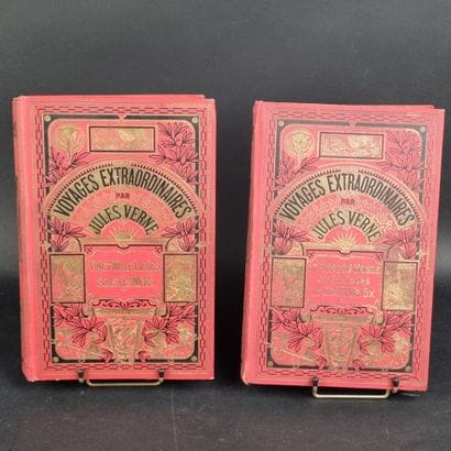 JULES VERNE. Lot de 2 vol. librairie Hachette...