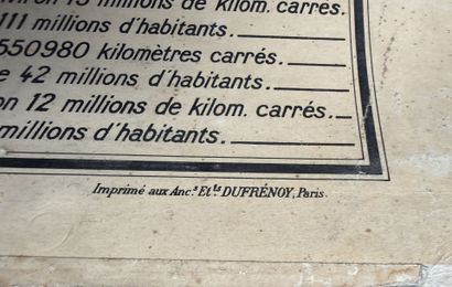Lot de 5 cartes scolaires en couleurs : L'Italie...