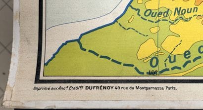 Lot de 4 cartes scolaires en couleurs : Maroc,...