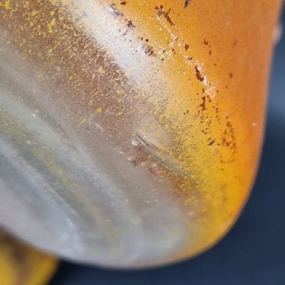 Attribué à LEGRAS. Lot de 2 vases en verre...