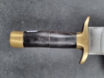 Couteau de chasse, lame Bowie, manche en...