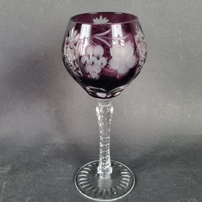 Cristal de Lorraine. Suite de 6 verres en...