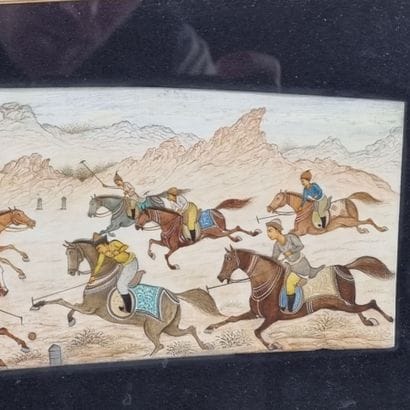 École iranienne du XXe. Miniature à la gouache...