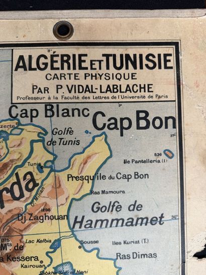 Lot de 5 cartes scolaires en couleurs : Cours...