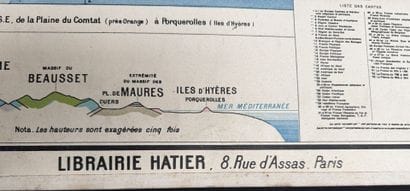 Lot de 5 cartes scolaires en couleurs : régions...