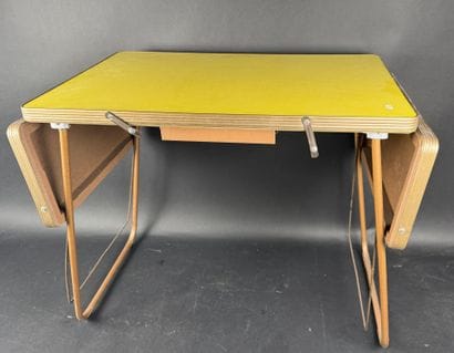 Table de pique-nique pliante en métal et...