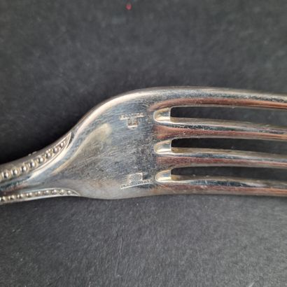 CHRISTOFLE. Ménagère en métal argenté modèle...