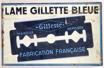 Plaque émaillée rectangulaire double face,...