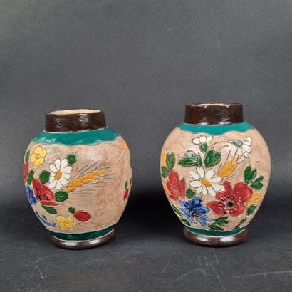 Jérôme MASSIER à Vallauris. Paire de vases...