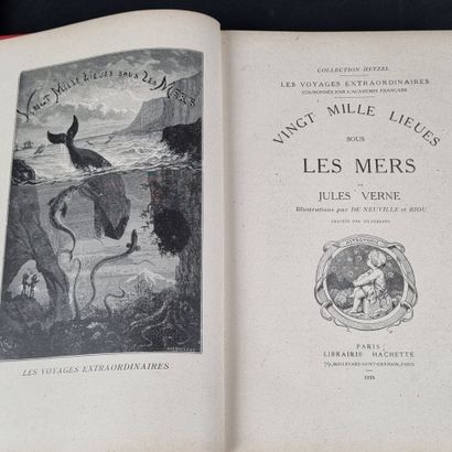 JULES VERNE. Lot de 2 vol. librairie Hachette...