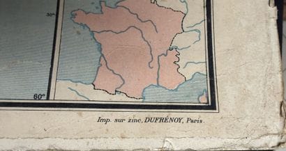 Lot de 4 cartes scolaires en couleurs : Maroc,...