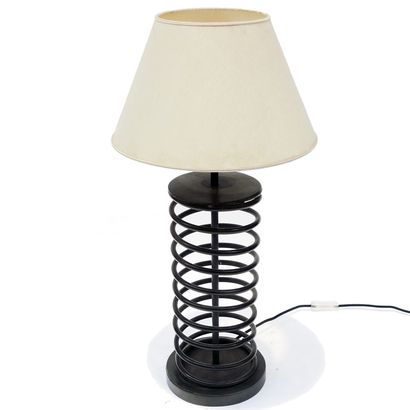 Pair of metal desk lamps.
