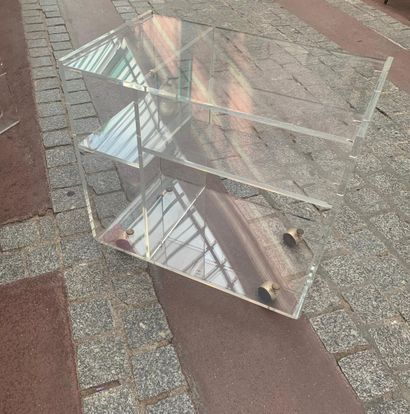 APPOINTMENT TABLE in plexiglass, two shelves,...