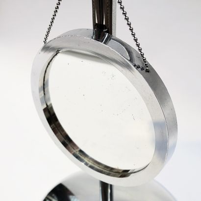 PSYCHED GUERIDON in chromed steel, with two...
