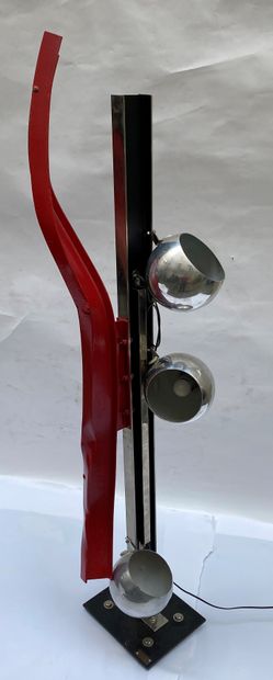 Alain VALTAT (born in 1943), Floor lamp sculpture,...