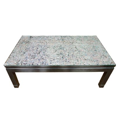 Franc HACHE, Low table in lacquered wood,...