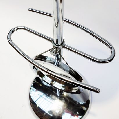 PSYCHED GUERIDON in chromed steel, with two...