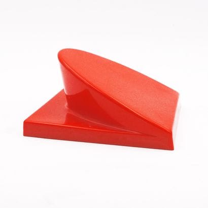 THREE WALL HANGERS in orange-red ABS plastic....