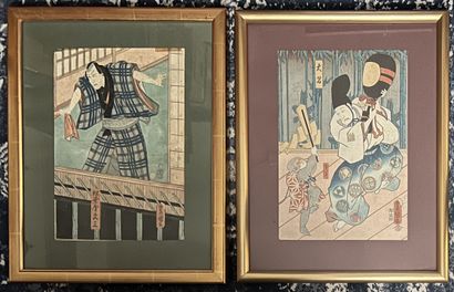 UTAGAWA KUNISADA (Toyokuni III) (Japon, 1786-1865)
Six...