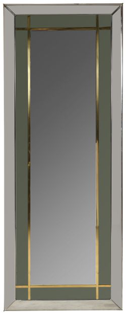 Grand miroir rectangulaire, encadrement en...
