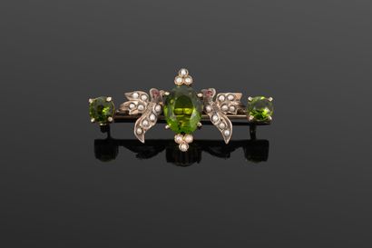 Broche barrette de type fantaisie en argent...