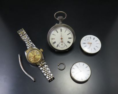 Lot de montres et divers dont une montre...