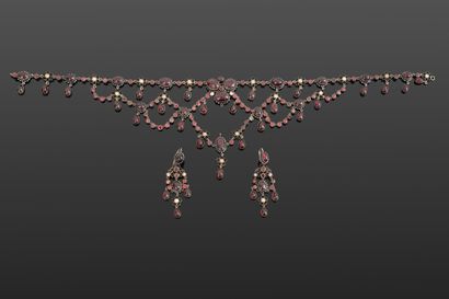 Demi-parure en argent 800‰ comprenant un...