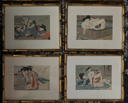 JAPON - Époque MEIJI (1868-1912)
Huit estampes...