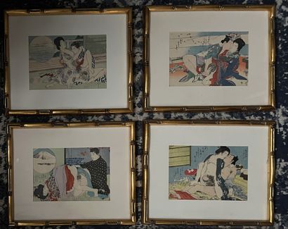 JAPON - Époque MEIJI (1868-1912)
Huit estampes...