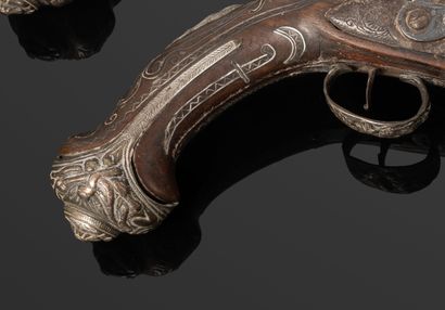 Paire de pistolets à silex d’officier, pour...