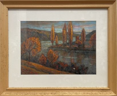 Paul SCORTESCO (1895-1976)
Bord de fleuve...