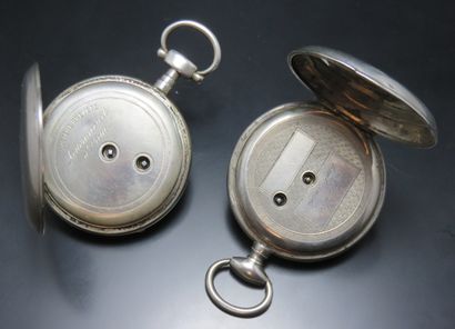 Lot de deux montres de gousset en argent...
