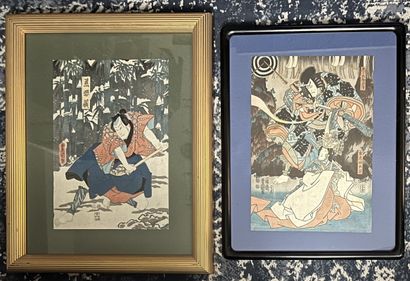 UTAGAWA KUNISADA (Toyokuni III) (Japon, 1786-1865)
Six...