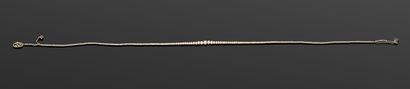 Petit collier de perles fines en chute, fermoir...