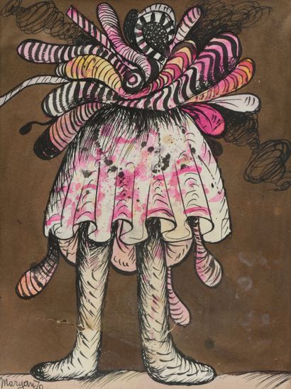 MARYAN (1927-1977)
Personnage, 1970
Encre...