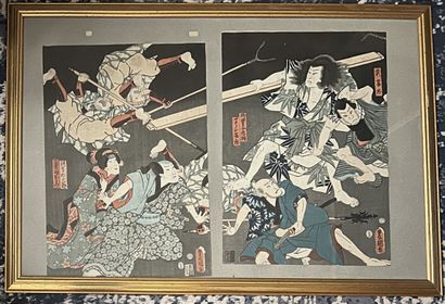 UTAGAWA TOYOKUNI II (Japon, 1777-1835) et...
