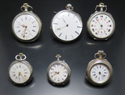 Lot de trois montres de col et trois montres...