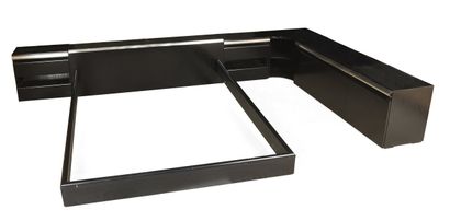 Set of bedroom furniture in stained and black...