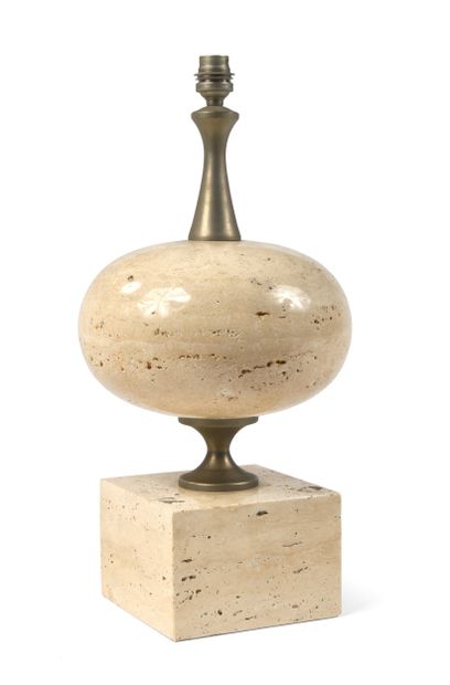 Philippe BARBIER (1927-2020)
Lampe en travertin...