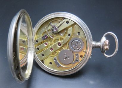 Montre de gousset maçonnique en argent 800‰...
