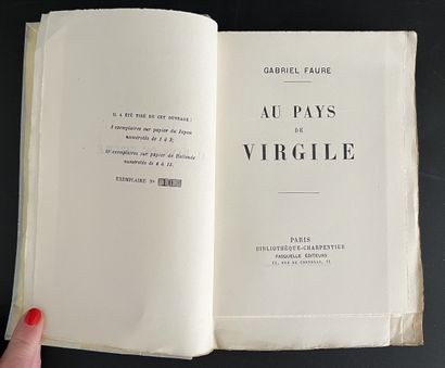 FAURE (Gabriel). Ensemble de 5 ouvrages en...