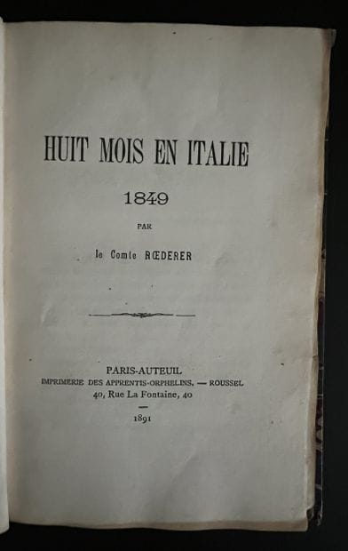 [Apprentis d’Auteuil]. ROEDERER (Pierre-Louis,...