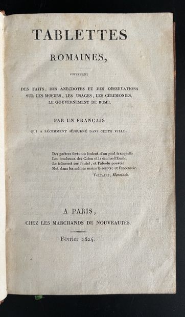 SANTO-DOMINGO (Joseph-Hippolyte de). Tablettes...