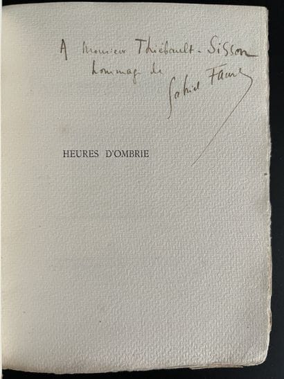 FAURE (Gabriel). Ensemble de 5 ouvrages en...