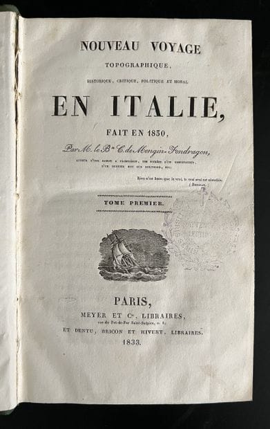 MENGIN-FONDRAGON (Pierre-Charles-Joseph de)....
