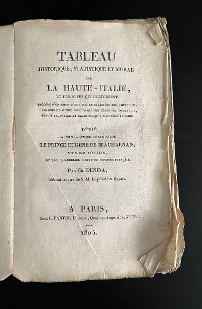 DENINA (Carlo). Tableau historique, statistique...
