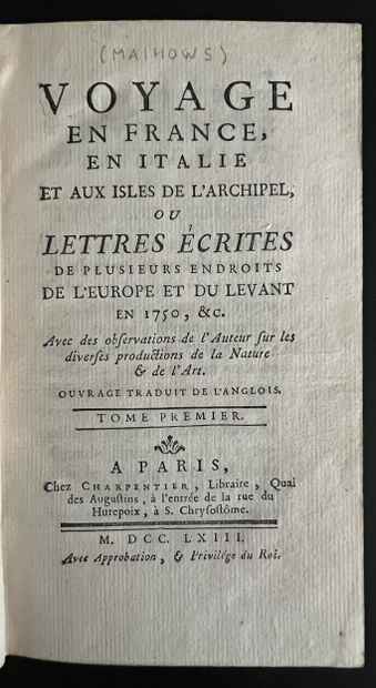 [BRODERICK (Thomas)] ou [MAIHOWS (Dr.)]....