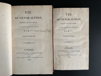 ALFIERI (Vittorio). Vie de Victor Alfiéri,...