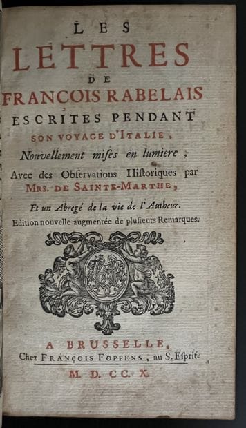 RABELAIS (François). Les lettres escrites...
